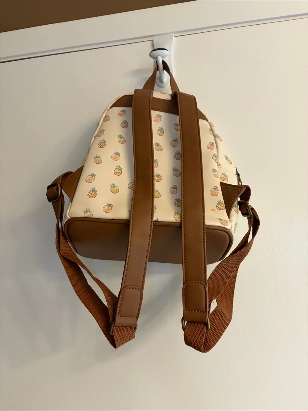 Disney Loungefly Stitch Pineapple Mini Backpack - Cream & Brown